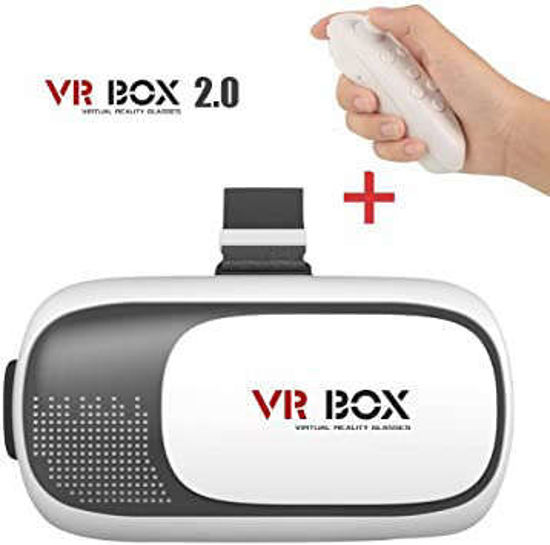 Lunettes De Réalité Virtuelle -VR BOX 2.0 + Télécommande -Noir Et Blanc