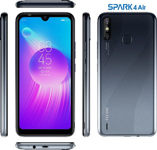 Tecno -Spark 4 Air -Smartphone -Dual Sim -6.1'' -4G - 2Go/32 Go - 13Mpx/5Mpx -3000 MAh -12 mois-iziwaycameroun