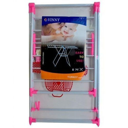 Image de Séchoir À Linge Pliable - Blanc Et Rose