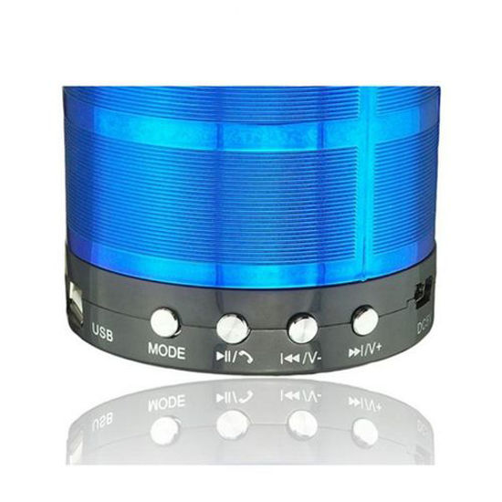 Image sur Mini Haut-Parleur Stéréo Métal Portable Bluetooth-Bleu