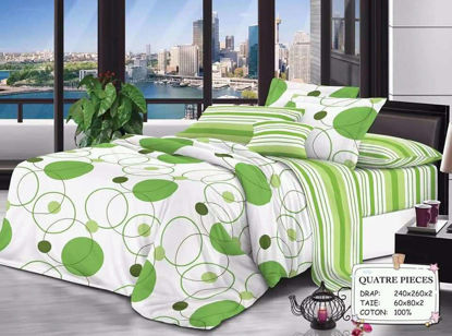 Image de 2 Drap 3 Places + 2 Taies D'Oreiller - Multicolore