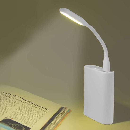 Image sur Lampe de lecture Mini USB -LED pour ordinateur portable- lecture de nuit - Blanc