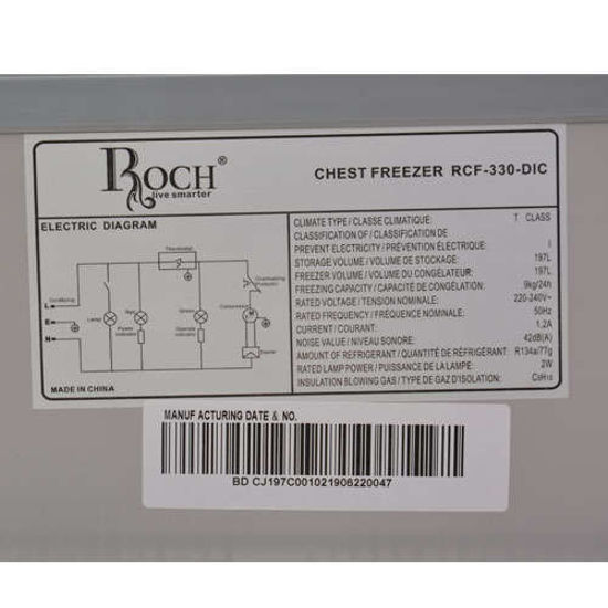 Image sur Congélateur ROCH - RCF-330-DCI - 197 litres - 06Mois Garantis