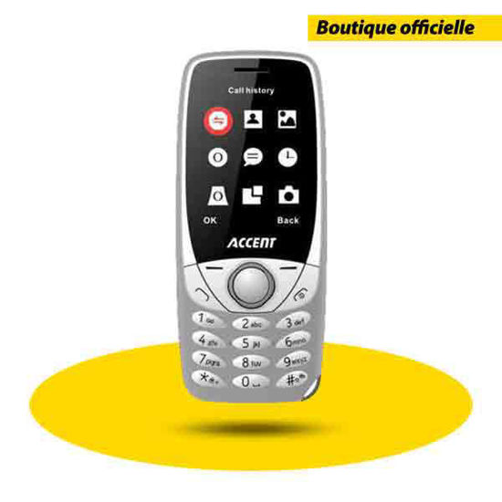 ACCENT -Nubia 44 -Téléphone -2,4'' -2G -Bluetooth -32Mo/32Mo - Gris