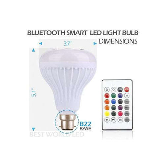 Image sur Ampoule LED Haut-parleur Bluetooth - Blanc
