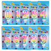 Bougie d'anniversaire - en chiffre - multicolore