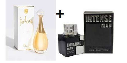 Parfum femme J'adore + parfum homme intense Man - 100ml *