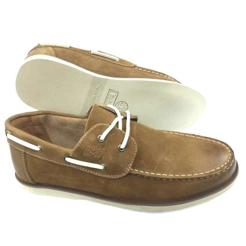 chaussures bateau homme en cuir fermeture a scratch marron standard chaussures bateau homme | GÉMO