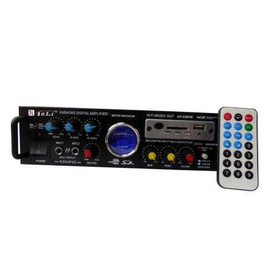 Image sur Mini Amplificateur De Son Avec Accès  Lecteur De Clé USB - Carte TF  MP3  - Noir