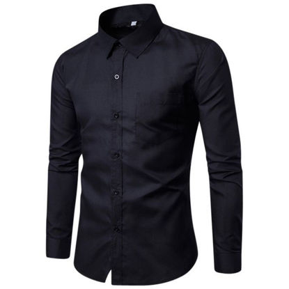 Image de Chemise Homme Slim Fit - Manche Longues - Noir