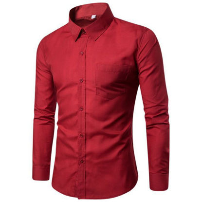 Image de Chemise Homme Slim Fit - Manche Longues - Rouge