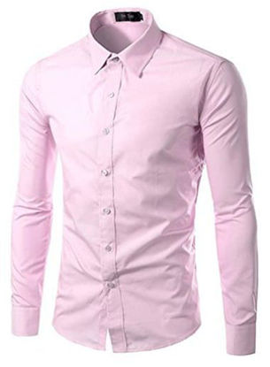 Agrandir l'image de Chemise Homme Slim Fit - Manche Longues - Rose Image de Chemise Homme Slim Fit - Manche Longues - Rose