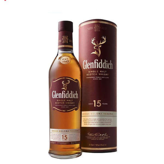 Whisky -Glenfiddich -single malt scotch -1L -15ans