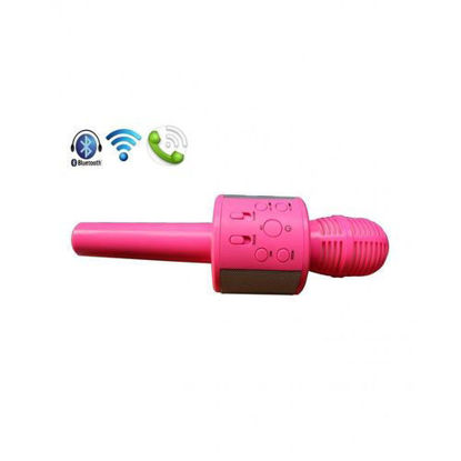 Agrandir l'image de Microphone Bluetooth Avec Haut-parleur Compatible avec iPhone PC Android iOS pour Karaoke - Rose Image de Microphone Bluetooth Avec Haut-parleur Compatible avec iPhone PC Android iOS pour Karaoke - Rose