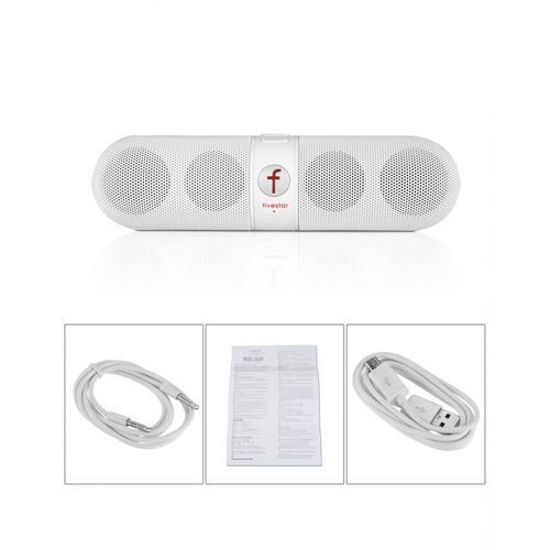 Image sur Haut-parleur Bluetooth F-808 Multi Fonction, Carte SD, Sortie USB, Radio FM - Blanc
