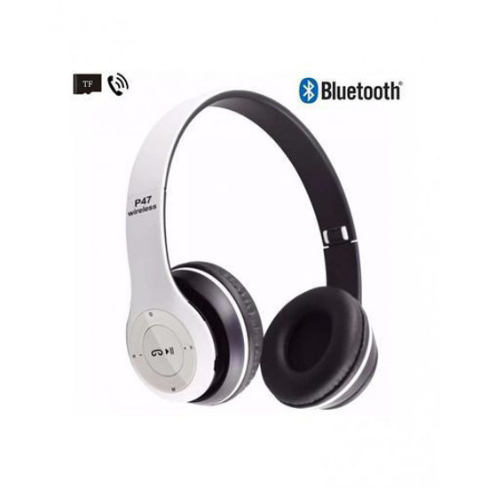 Casque Stéréo Bluetooth ST3 4.1 - Avec Support de Carte Mémoire - Radio FM  - Blanc