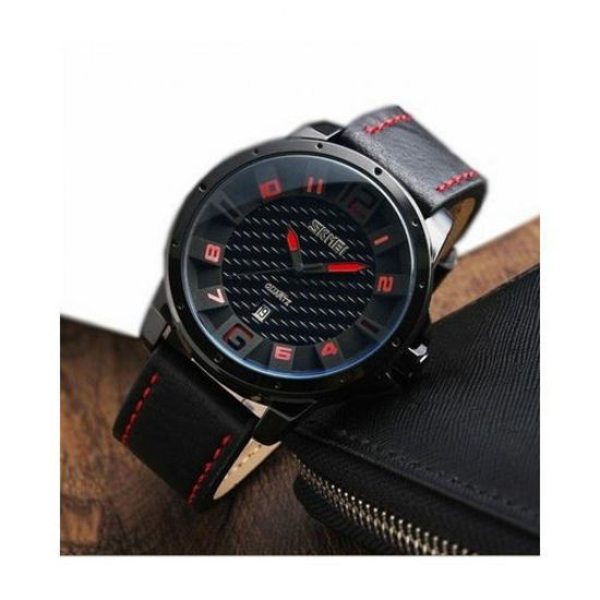 Image sur Montre Homme Simili Cuir [SK9150] - Noir