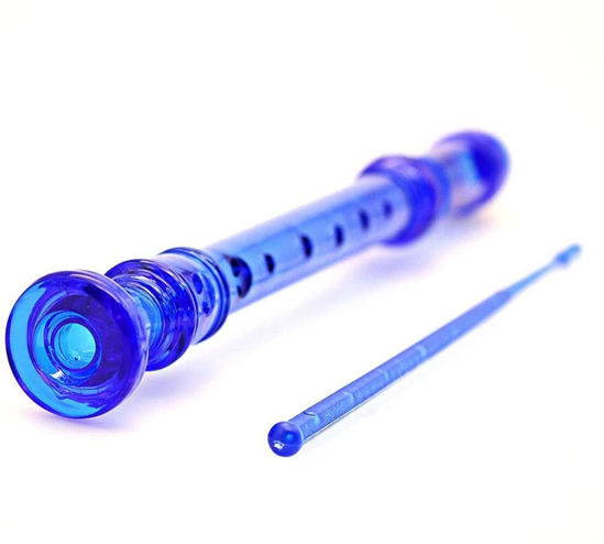 Flûte à bec Soprano avec bâton de nettoyage - Bleu
