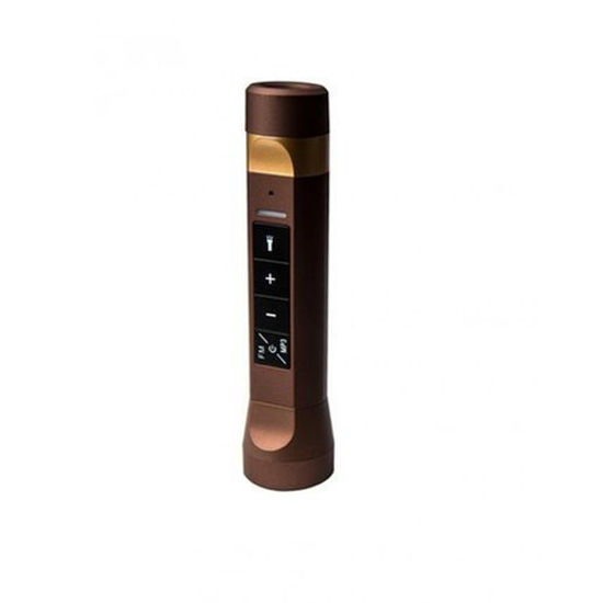 Image sur Torche Power Bank Multifonctionnelle Haut-parleur Bluetooth Portable 4 en 1 - Marron