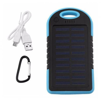 Power Bank Double - USB Et Solaire - Lampe LED Et Mousqueton - 30000 mAh - Noir Et Bleu - Iziway Cameroun Power Bank Double - USB Et Solaire - Lampe LED Et Mousqueton - 30000 mAh - Noir Et Bleu
