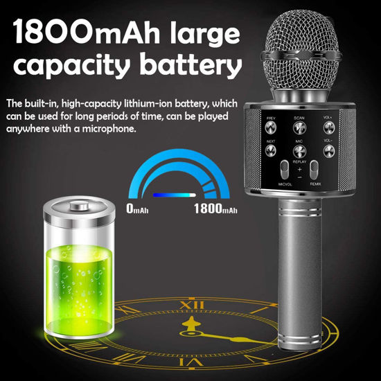 Microphone sans Fil Micro Bluetooth WS-858 à Main de Condensateur avec  Haut-Parleur