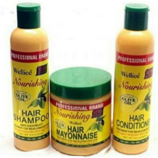 Image sur Pack Pour Soins de Cheveux À L'Essence D'Olive - Shampoing + Démêlant + Traitement - 1