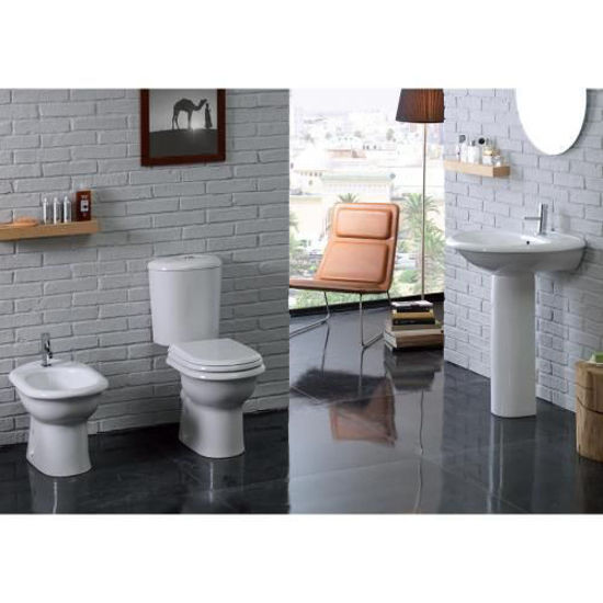 Image sur Salle De Bain FEDRA : WC SV + Bidet + Lavabo 70 cm + Abattant Lourd + Mécanisme De Chasse, N.B.:Sans robinets