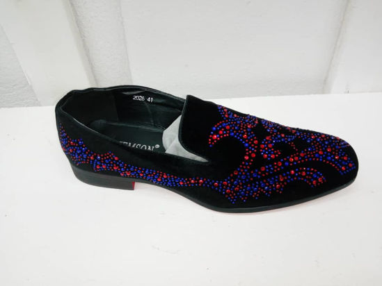 Image sur Mocassin En Daim Avec Pétales - Noir