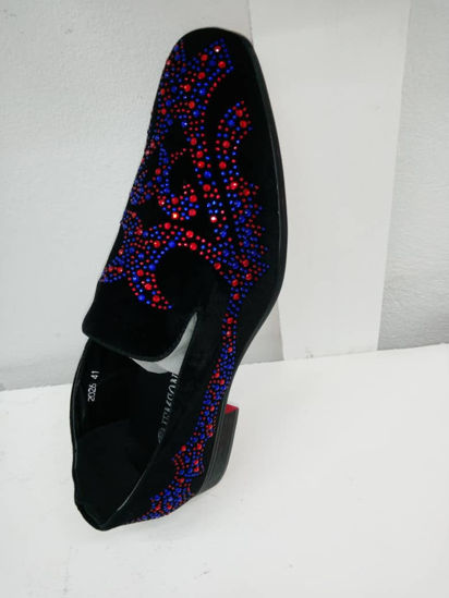 Image sur Mocassin En Daim Avec Pétales - Noir