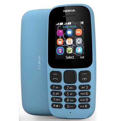 Image de Téléphone Nokia 105 (2017) - 4Mo/4Mo RAM - 1.8'' - 800 mAh - 1 Sim - Bleu Ciel - 12MOIS