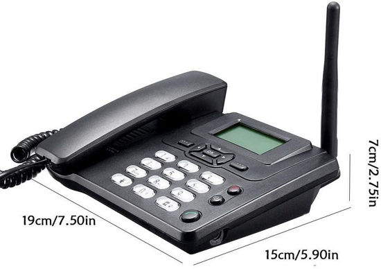 Image sur Téléphone Fixe Avec Carte SIM À Technologie GSM Et Radio FM - noir