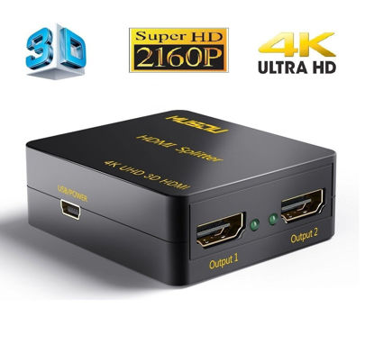 Agrandir l'image de Répartiteur 1×2 HDMI Splitter 1 entrée 2 sorties Amplificateur Distributeur 2 voies HDMI Ver 1.4 Soutien 3D HDCP Image de Répartiteur 1×2 HDMI Splitter 1 entrée 2 sorties Amplificateur Distributeur 2 voies HDMI Ver 1.4 Soutien 3D HDCP