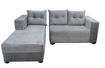 Canapé  d'angle en velour - 03 places - gris