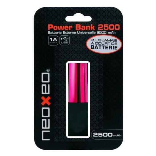 Image sur Power Bank - 2500 mAh - Neoxeo - Noir Gris