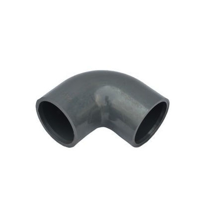 Image de Coude PVC-U Pression 40-90° - Gris - 6 Pièces