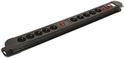 Agrandir l'image de Bloc Multiprises 10 Prises 2 interrupteurs avec Protection Contre Les Surcharges Image de Bloc Multiprises 10 Prises 2 interrupteurs avec Protection Contre Les Surcharges