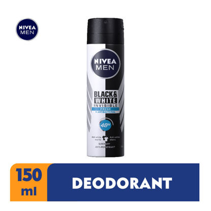 Deodorant Nivea Black and white - invisible - Fresh+Antibacterial - homme - 150ml-iziwaycameroun Deodorant Nivea Black and white - invisible - Fresh+Antibacterial - homme - 150ml
