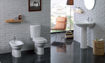 Image sur Ensemble Salle De Bain FEDRA : WC Sortie Horizontale + Bidet + Lavabo + - Blanc - Sans Robinet