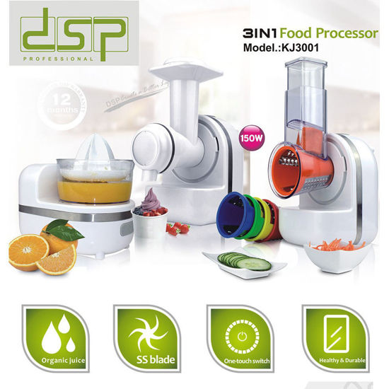 Image sur Robot Multifonction Pour Légumes et Fruits - DSP KJ3001 - Blanc - 01Mois