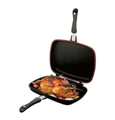 Poêle MBH- Double Poêle - Non adhésif pour grillade - 36cm-iziwaycameroun