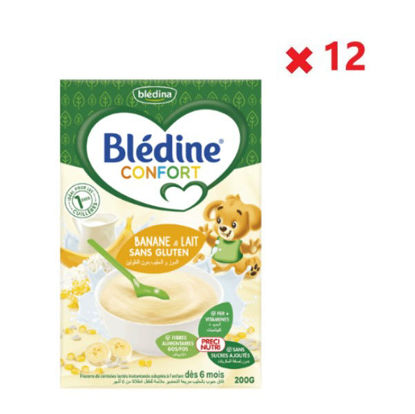 Agrandir l'image de BLEDINE CONFORT LACTEE BANANE 200G X 12 Image de BLEDINE CONFORT LACTEE BANANE 200G X 12