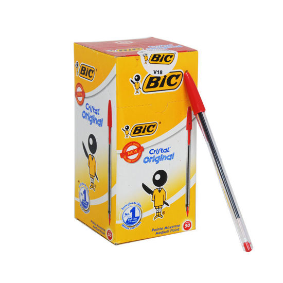 Image sur Stylo Bic Crystal x10 - 05 bleu + 05 rouge