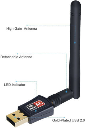Agrandir l'image de Adaptateur de WiFi USB 2.0 150M 802.11 n/g/b Adaptateur réseau sans Fil Wireless WiFi LAN Card LAN Adapter avec antenne Image de Adaptateur de WiFi USB 2.0 150M 802.11 n/g/b Adaptateur réseau sans Fil Wireless WiFi LAN Card LAN Adapter avec antenne