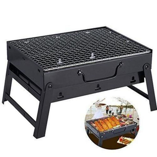 Barbecue a charbon pliable et portable - Noir