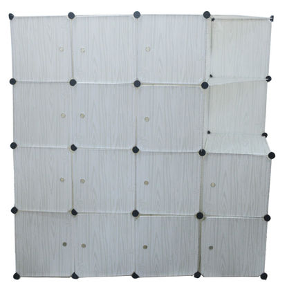 Image de Armoire De Rangement avec penderie - Blanche - Moyen Model