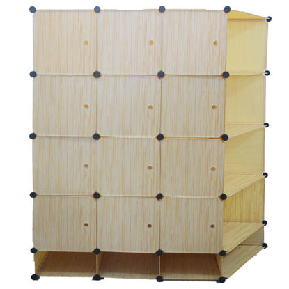 Image de Armoire De Rangement avec penderie - Marron - Grand Modèle