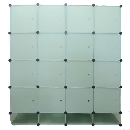 Image de Armoire De Rangement avec penderie -Vert - Moyen Model