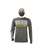 Image sur T-shirt longues manches en coton + masque - Yaoundé - Made in cameroon - Gris