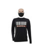 Image sur T-shirt longues manches en coton + masque - Bamenda - Made in Cameroon - Noir