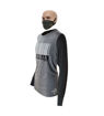 Image sur T-shirt longues manches en coton + masque - Garoua - Made in Cameroon - Gris